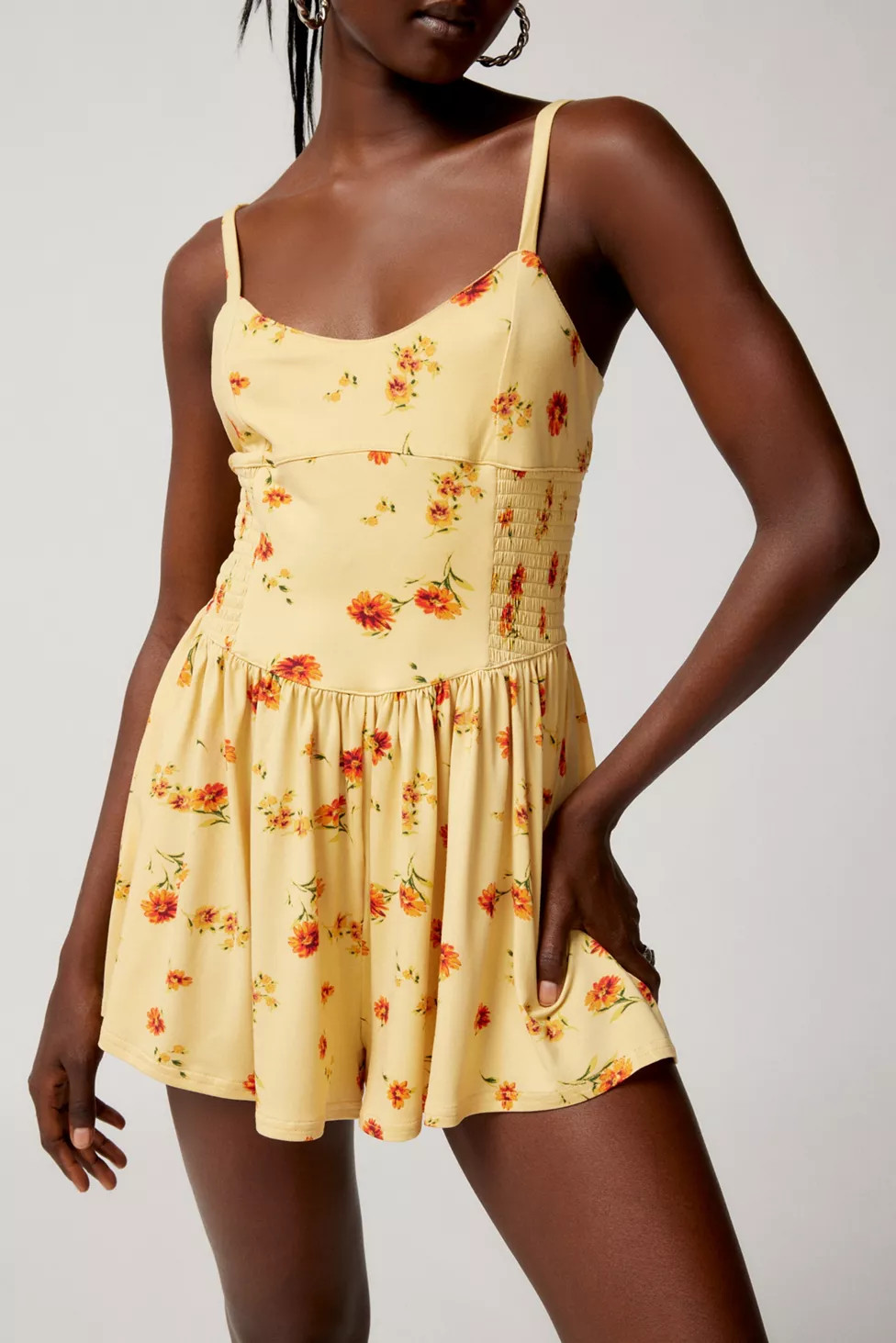 UO Raleigh Floral Romper | Urban Outfitters (US and RoW)