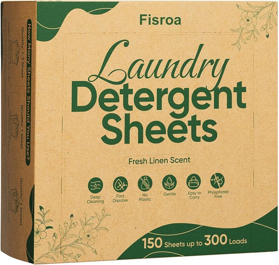 Travel Laundry Detergent Sheets Fisroa 300 Loads Eco-friendly Washing Detergent Sheets Plastic-Fr... | Amazon (US)