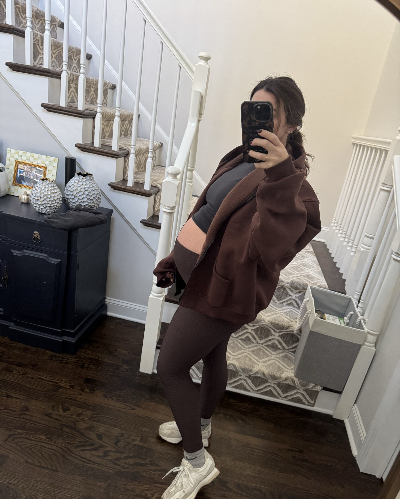 Making this outfit my entire third trimester personality 🤎🐻🧸 cozy maternity athleisure comfortable pregnant 

#LTKStyleTip #LTKBump #LTKGiftGuide
