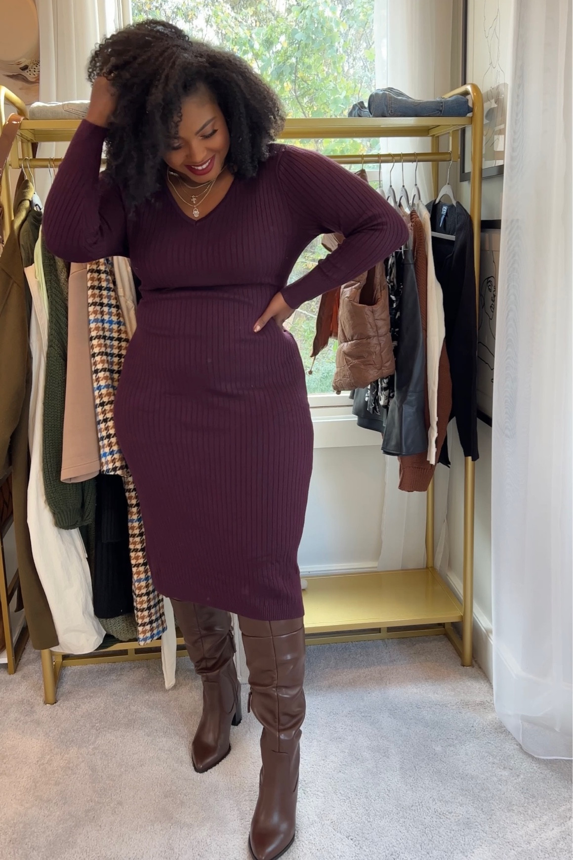 Thanksgiving outfit idea. Classic look  
Dress: XL
Boots: 8.5

#LTKcurves #LTKHoliday #LTKfamily