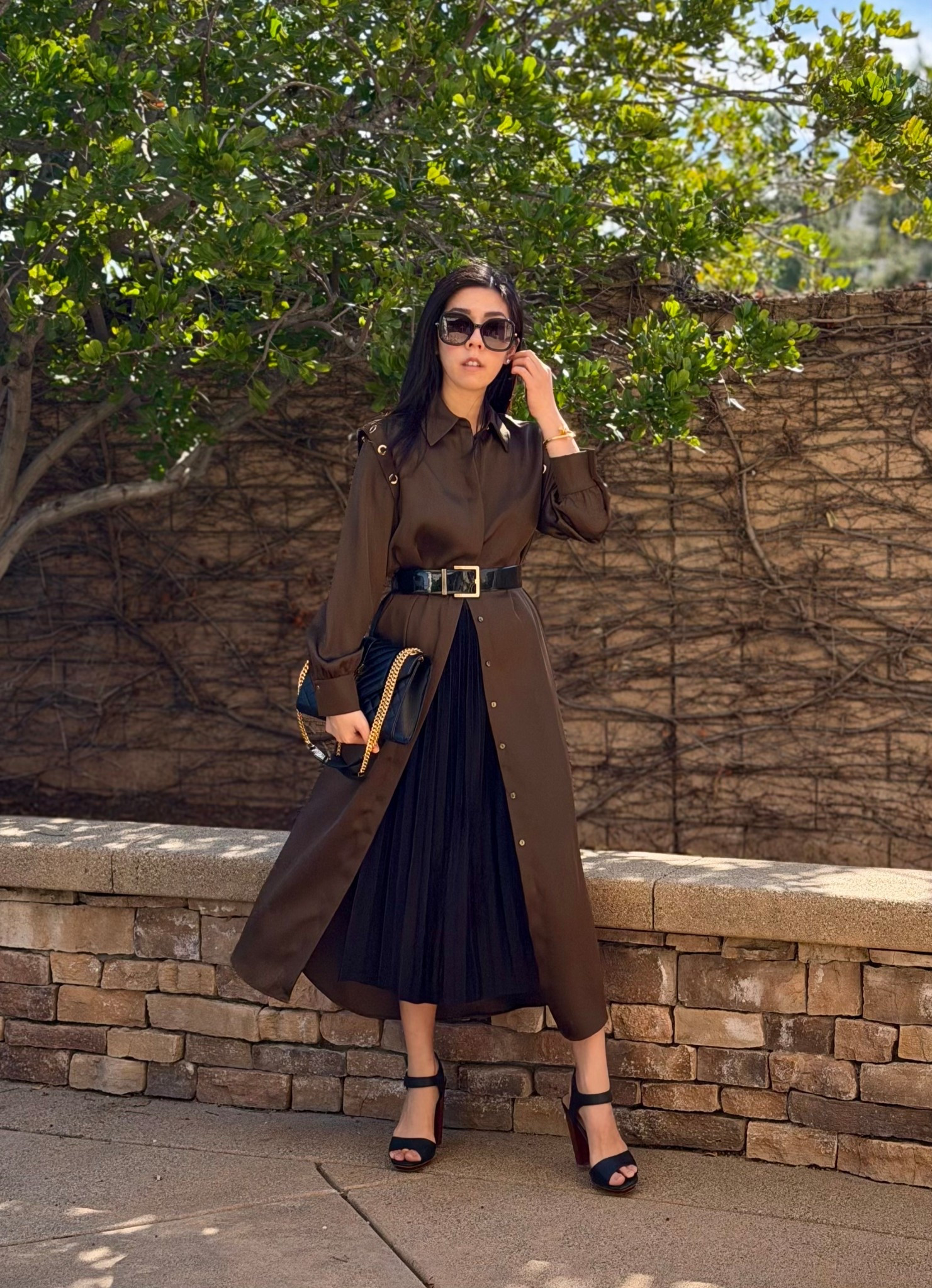 Shopping my own closet allows me to be so much more creative. I transformed this shirtdress into a lightweight jacket and layered it over a pleated midi skirt. Since it was looking a bit too big, I added a little more definition with a belt. 

#shirtdress #mididress #pleatedskirt #workwear #pleateddress 

#LTKWorkwear #LTKPetite #LTKootd