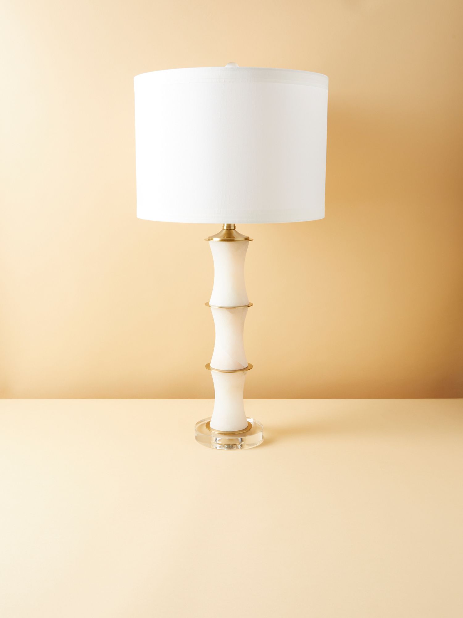 30in Alabaster Crystal Column Table Lamp | HomeGoods