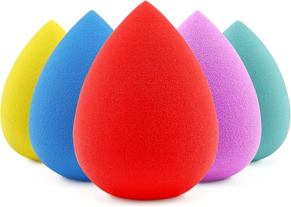 BEAKEY 5 Pcs Makeup Sponges Set, Latex-Free, High-density Wonder Blender Perfect for Liquid, Crea... | Amazon (US)
