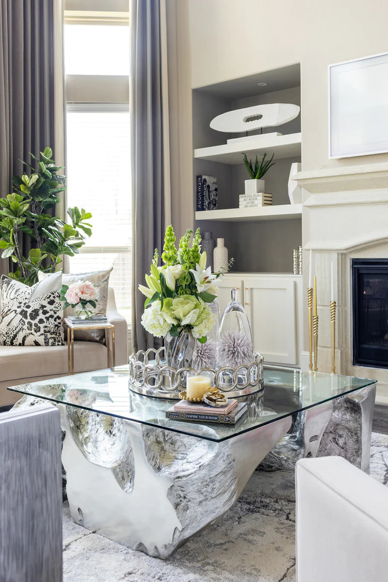 Silver Wavy Design Vase " From Pops Of Color Home Collection" | Inspire Me! Home Decor