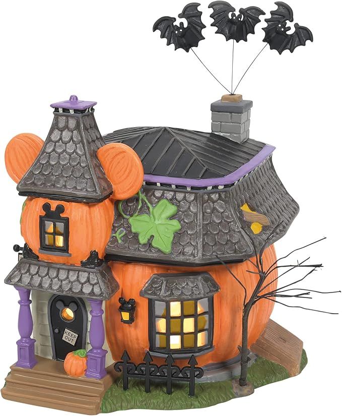Department 56 Disney Halloween Village Mickey's Pumpkintown Haunted Manor Lit Building, 6.81 Inch... | Amazon (US)