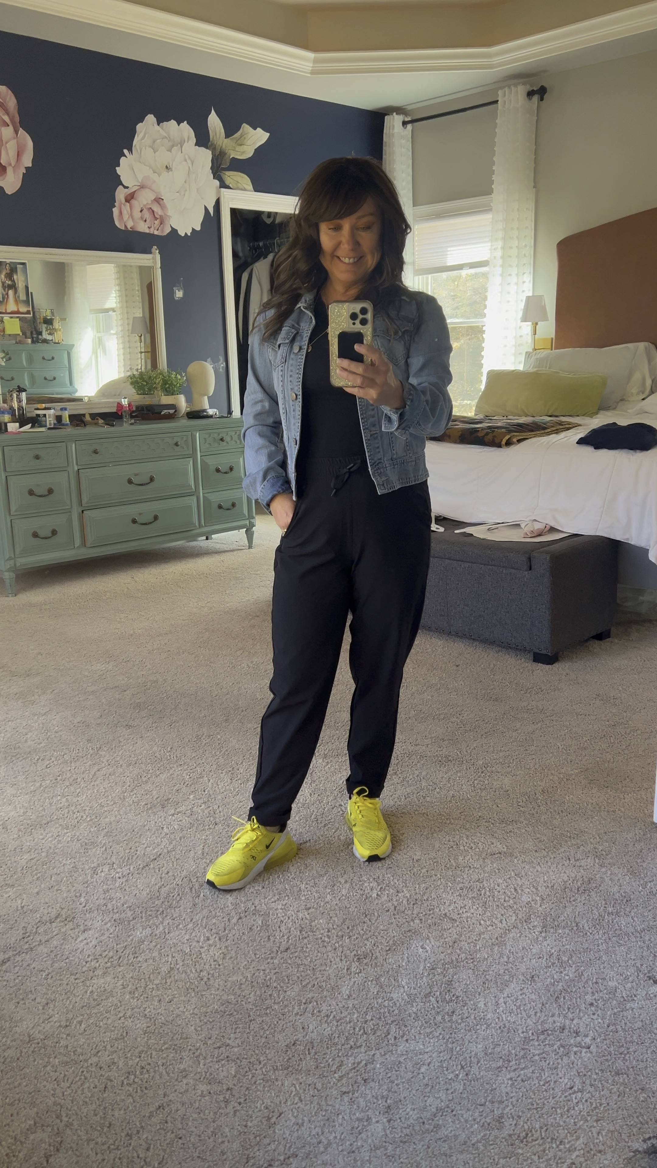 Running errands when it’s cool in the morning and warm in the afternoon. Grabbed my go-to target joggers and tank, Jean jacket and good to with layers! For reference I’m 4ft 11” 128lbs. 

#LTKStyleTip #LTKActive #LTKOver40