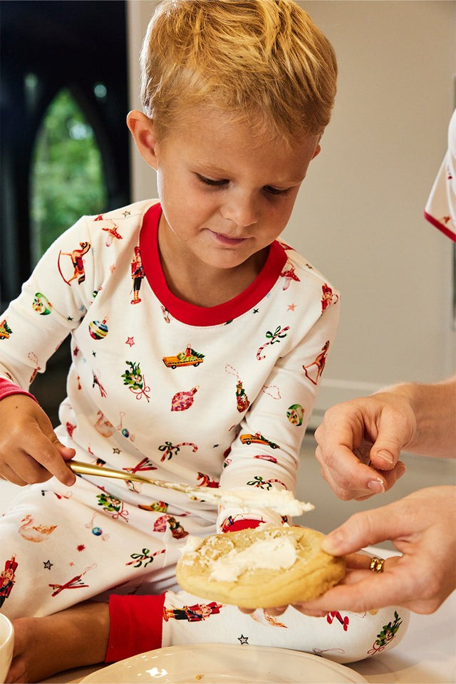 Kids Long-Long Set in Ornaments | LAKE Pajamas