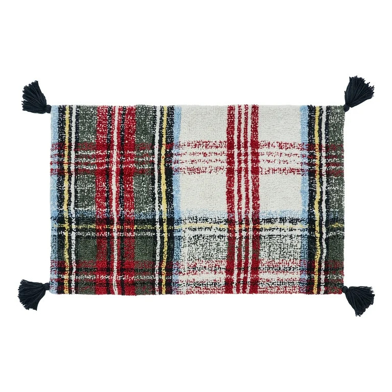 My Texas House 3-Piece Cotton Holiday Plaid Bath Accessory Set, Multi - Walmart.com | Walmart (US)