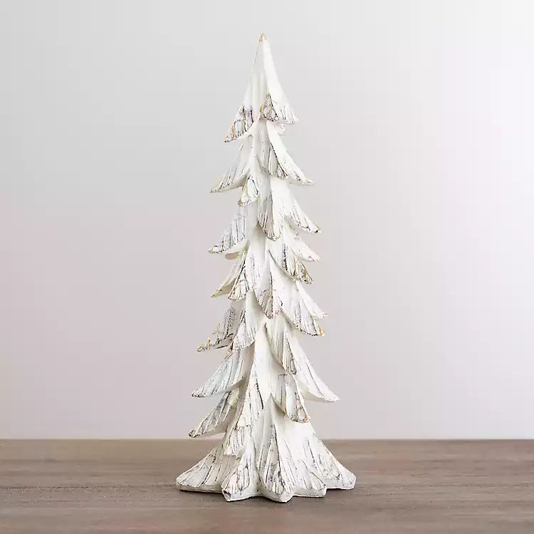 Gold and White Distressed Christmas Tree | Kirkland's Home