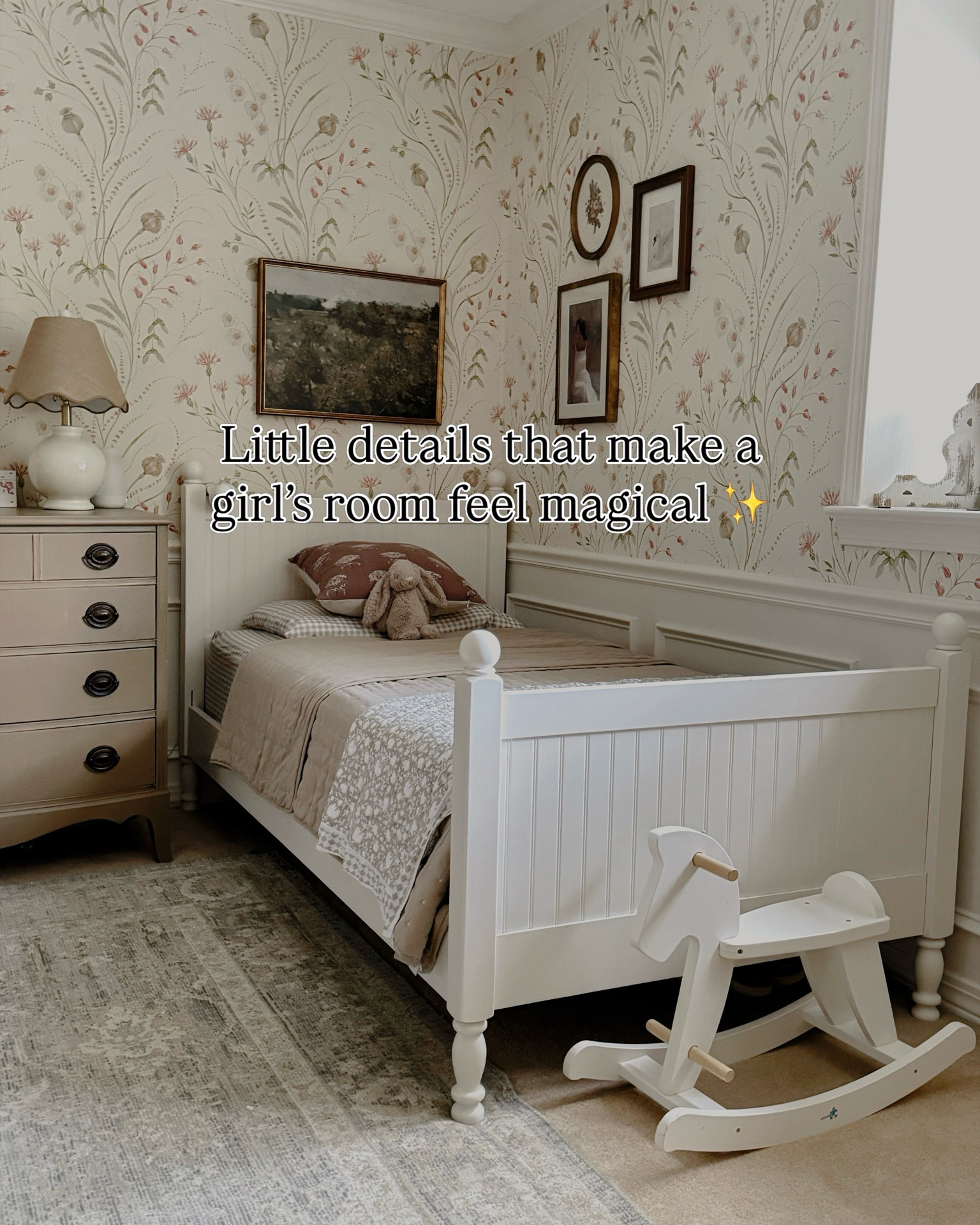 Little girls room
Floral wallpaper
Kids room

#LTKmomlife #LTKHome #LTKKids