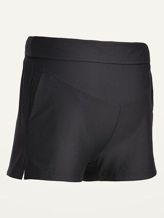 Maternity Rollover-Waist PowerSoft Shorts -- 3-inch inseam | Old Navy (US)