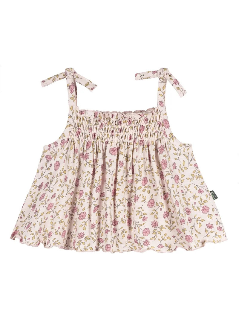 Modern Moments by Gerber Baby Girl Organic Smocked Sleeveless Top, Sizes 0/3 Months - 24 Months | Walmart (US)