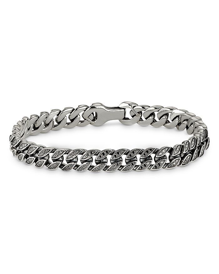 Micro Curb Chain Bracelet with Black Diamonds | Bloomingdale's (US)