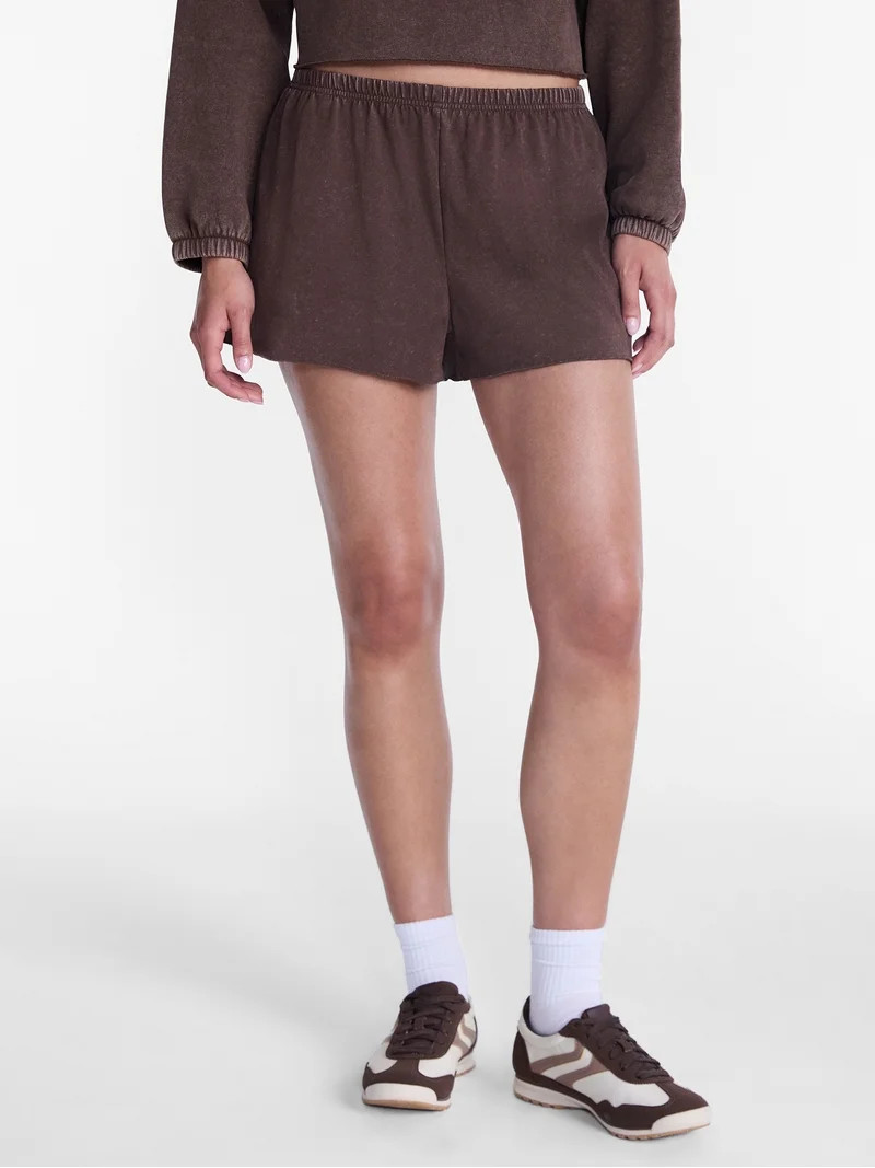 No Boundaries Mineral Wash Jersey Shorts, 2.25'' Inseam, Women's XXS-XXL | Walmart (US)
