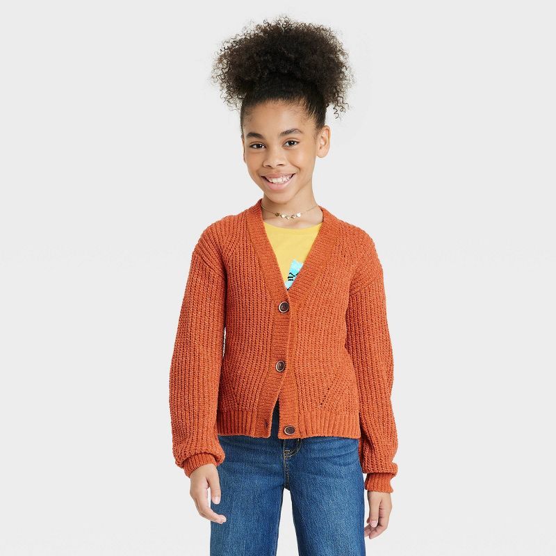 Girls' Button-Front Cardigan Sweater - Cat & Jack™ | Target