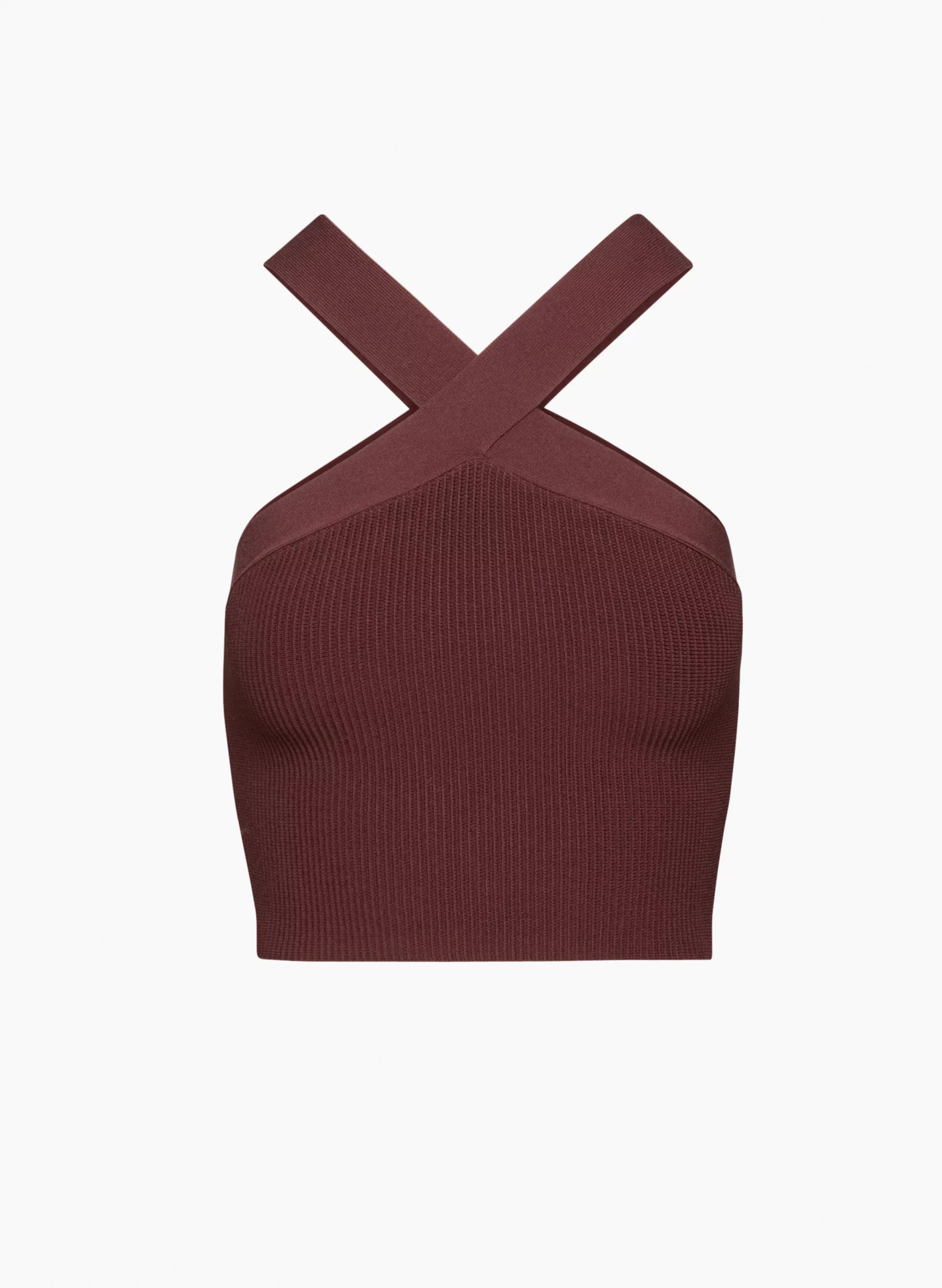 SCULPT KNIT CRISS CROSS CROPPED TANK | Aritzia