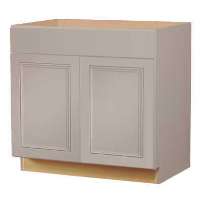 Diamond NOW Wintucket 36-in W x 35-in H x 23.75-in D Cloud Gray Sink Base Fully Assembled Stock C... | Lowe's