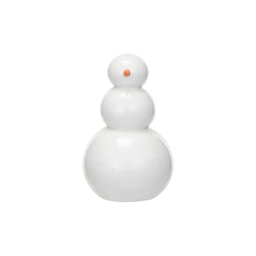 Creative Co-Op Stoneware Snowman Decor, White and Orange | Amazon (US)