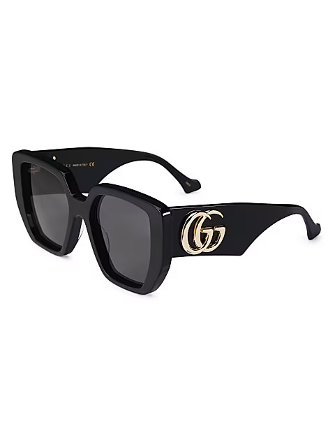 Gucci Generation 54MM Oversized Rectangular Sunglasses | Saks Fifth Avenue