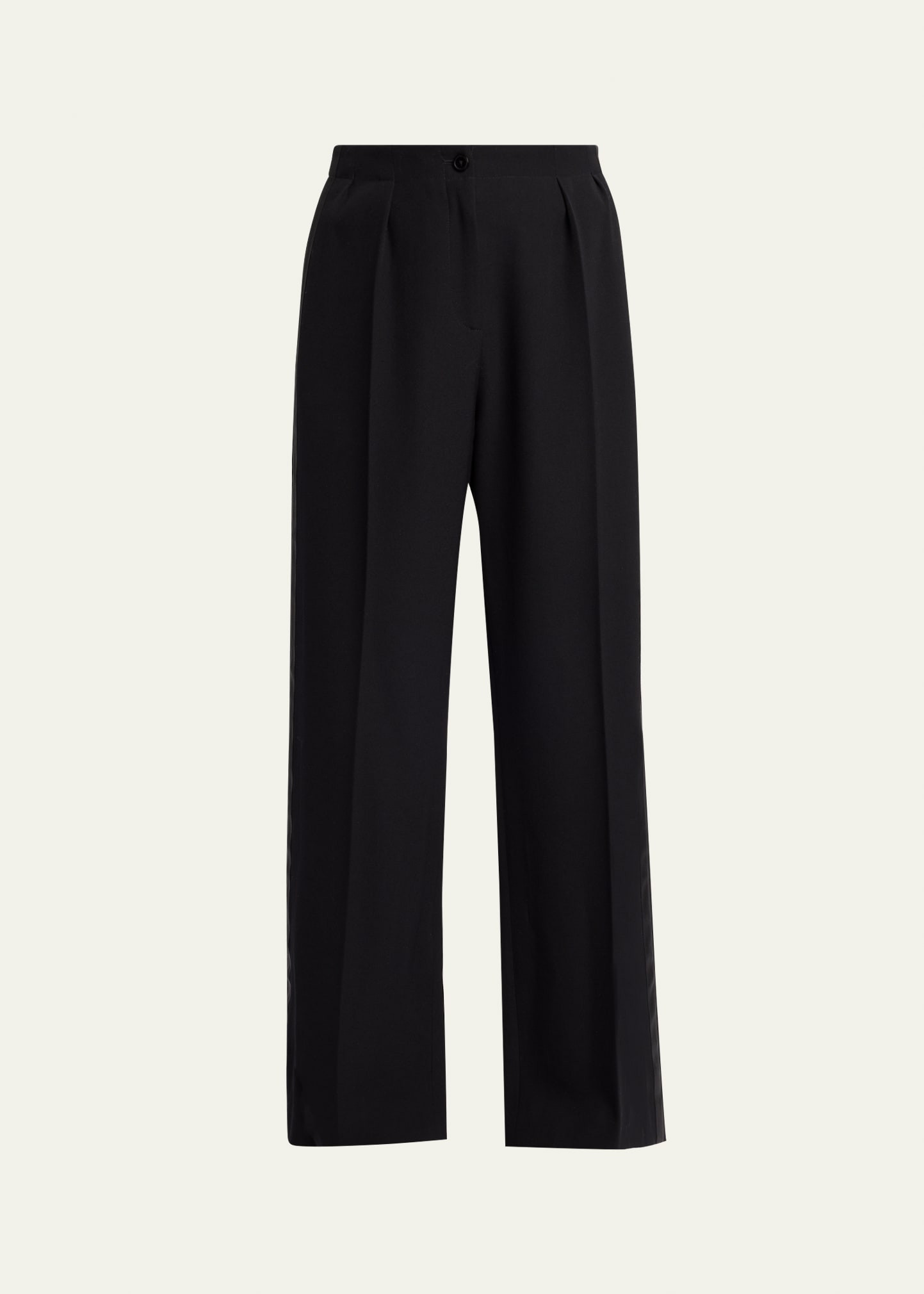 THE ROW Felicita Double Pleated Wide-Leg Tuxedo Pants | Bergdorf Goodman