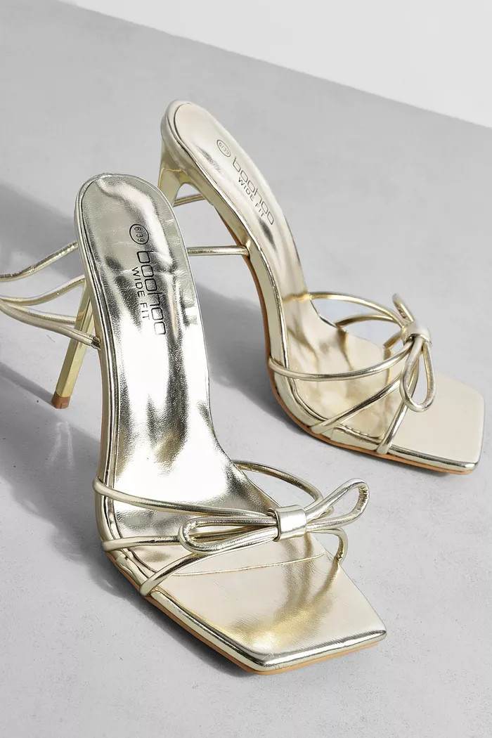 Wide Width Bow Detail 2 Part Barely Theres | Boohoo.com (US & CA)