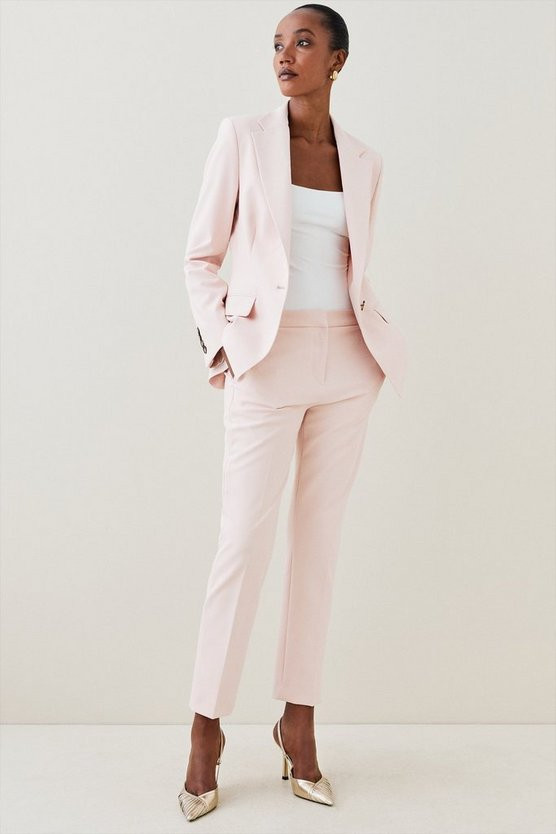 Tailored Stretch Slim Leg Trouser | Karen Millen UK + IE + DE + NL