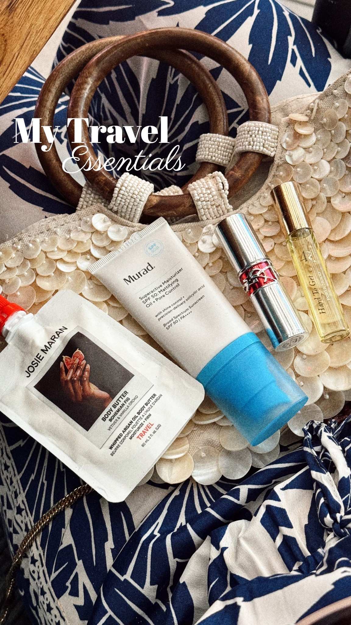 These are the lil travel MVPs I don’t play about. That Josie Maran body butter hits every time and leaves me smelling so sweet. Murad keeps my face from turning into a greasy mess, the YSL lip glaze keeps my lips juicy and hydrated, and that Forvr Mood perfume roller? Whew. It’s my forever mood for real. Sweet vanilla and pineapple… smells so good I lowkey wanna eat it.

#LTKBeauty #LTKTravel