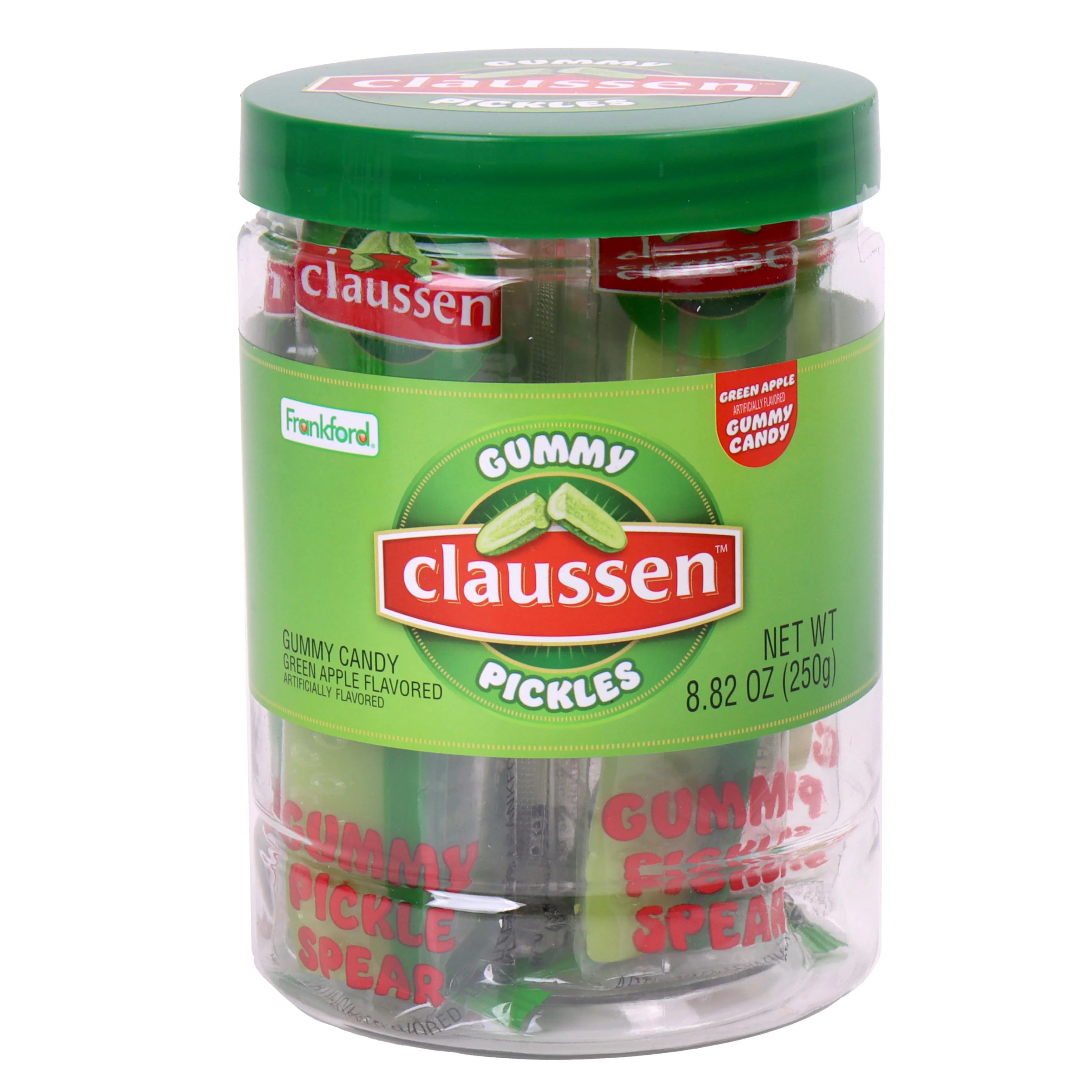 Frankford Claussen Holiday Gummy Pickle Spears Jar 8.82 Ounces - Walmart.com | Walmart (US)