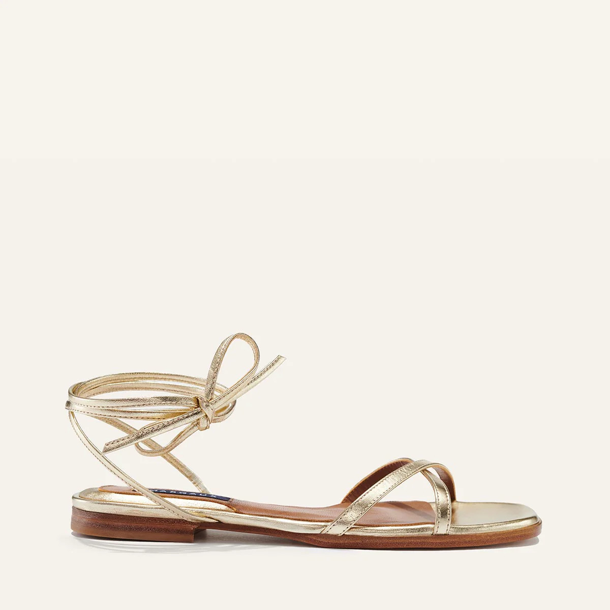 The Wrap Sandal - Champagne Nappa | Margaux