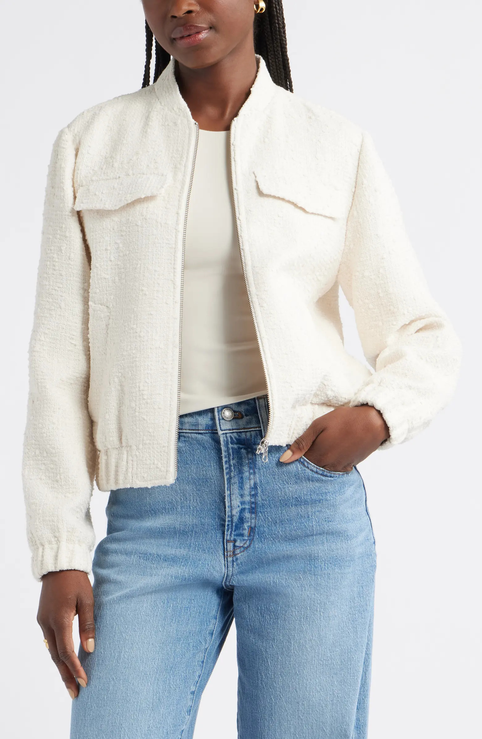 Bouclé Bomber Jacket | Nordstrom