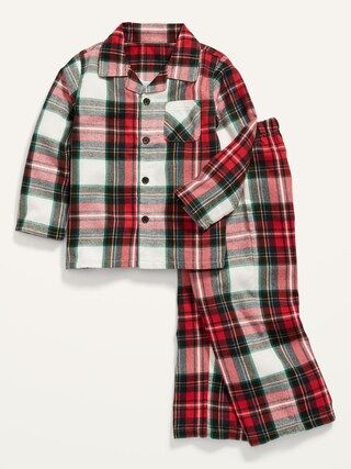 Unisex Plaid Pajama Set for Toddler &#x26; Baby | Old Navy (US)