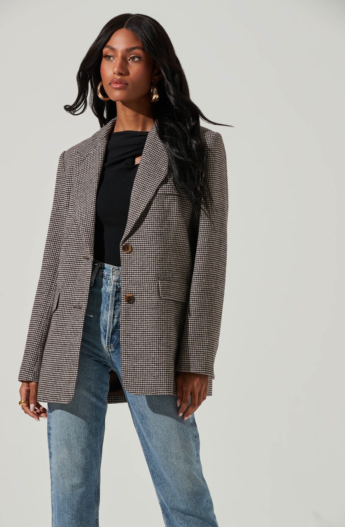 Pauline Plaid Oversized Blazer | ASTR The Label (US)