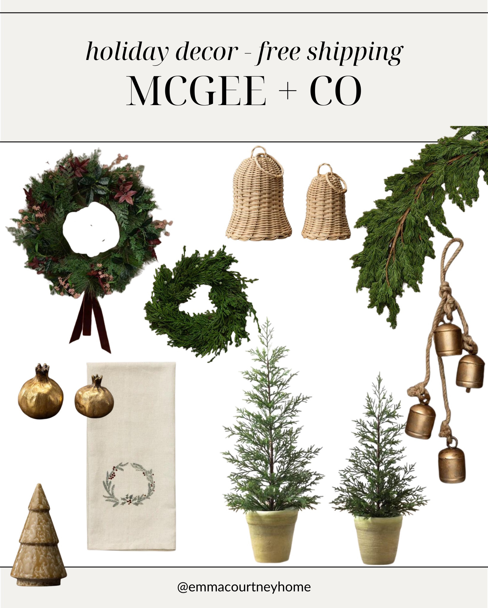 McGee and co holiday new arrivals! I love the little wicker bells! So cute and unique. Plus they have free shipping right now 

#LTKsalealert #LTKhome #LTKSeasonal