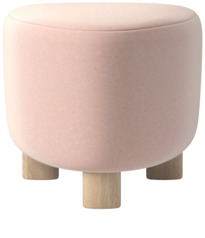 Bozzi Ottoman Dale Blush + Reviews | CB2 | CB2