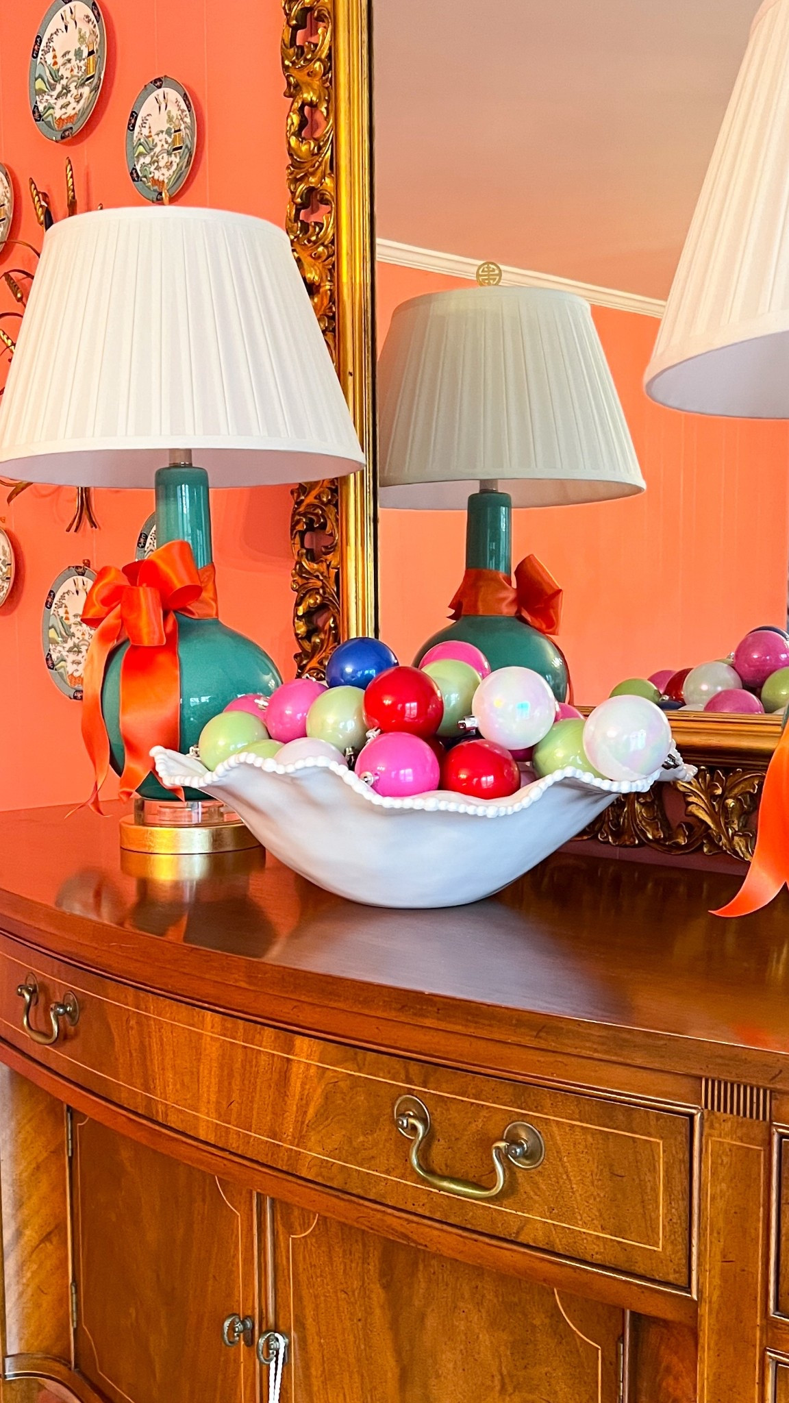 Loveeee how this shatterproof (and very inexpensive) ornament still my Beatriz Ball bowl. The colors are happy and bright - just my Christmas style! Only $20 for 50! Linking here along with other color options  

#LTKHome #LTKHoliday