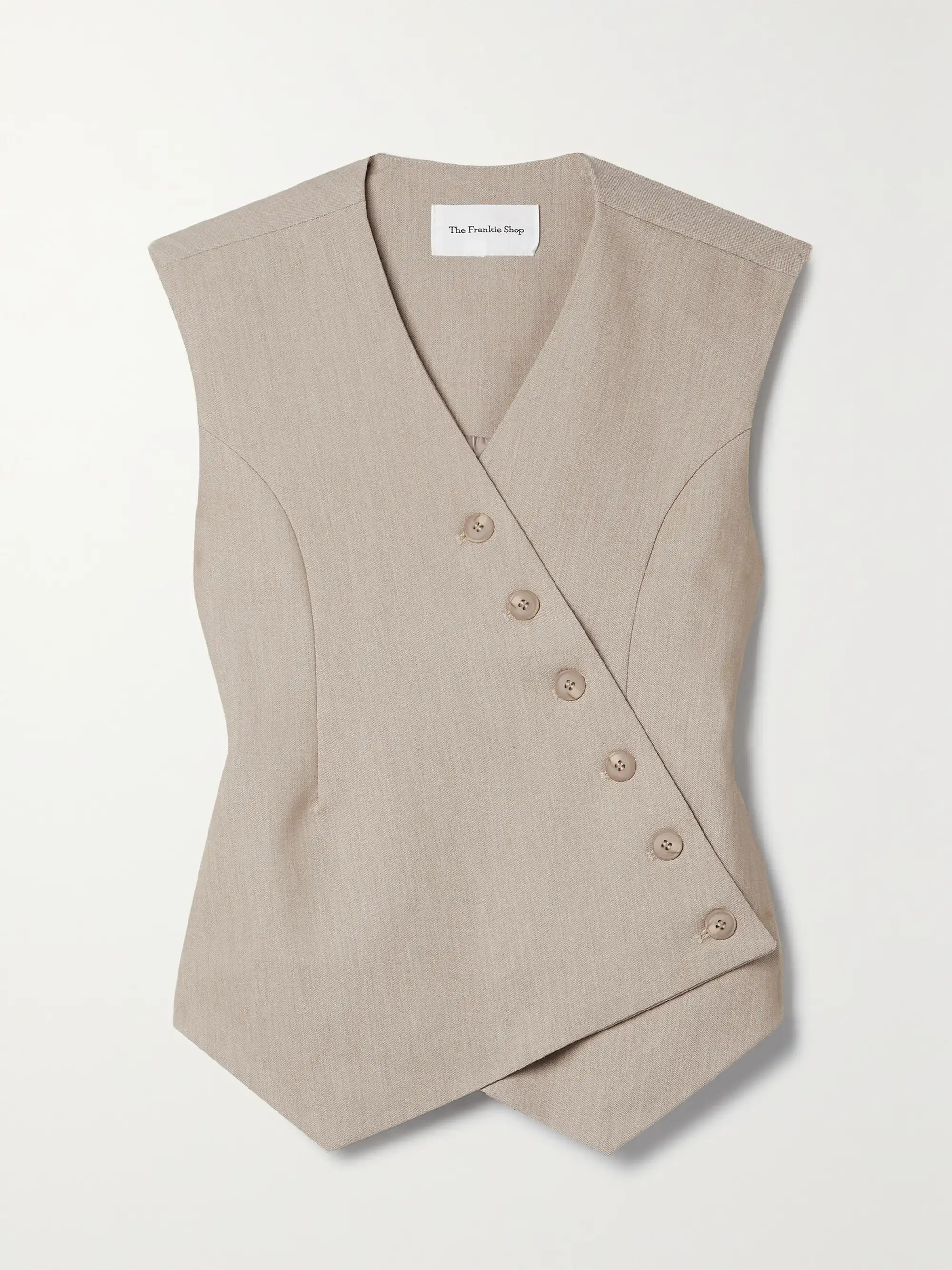Maesa asymmetric woven vest | NET-A-PORTER (US)