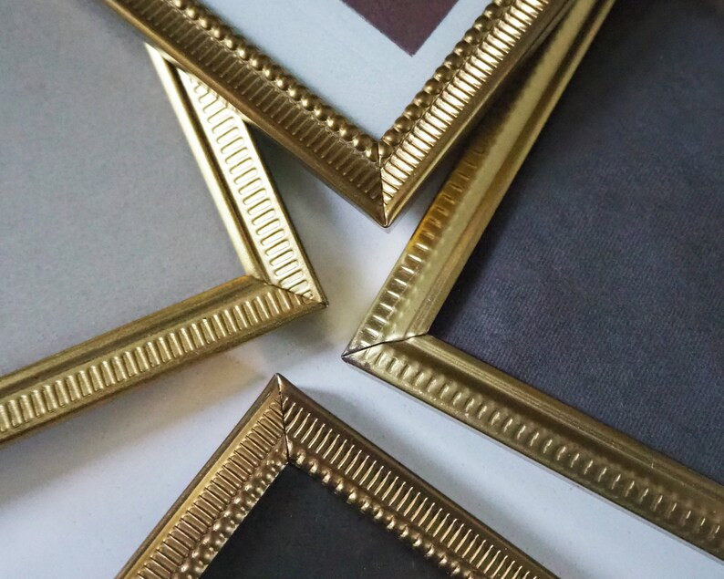 Set of Four Vintage Photo Frames Set of Four Mismatched Vintage Frames Vintage Brass Picture Fram... | Etsy (US)