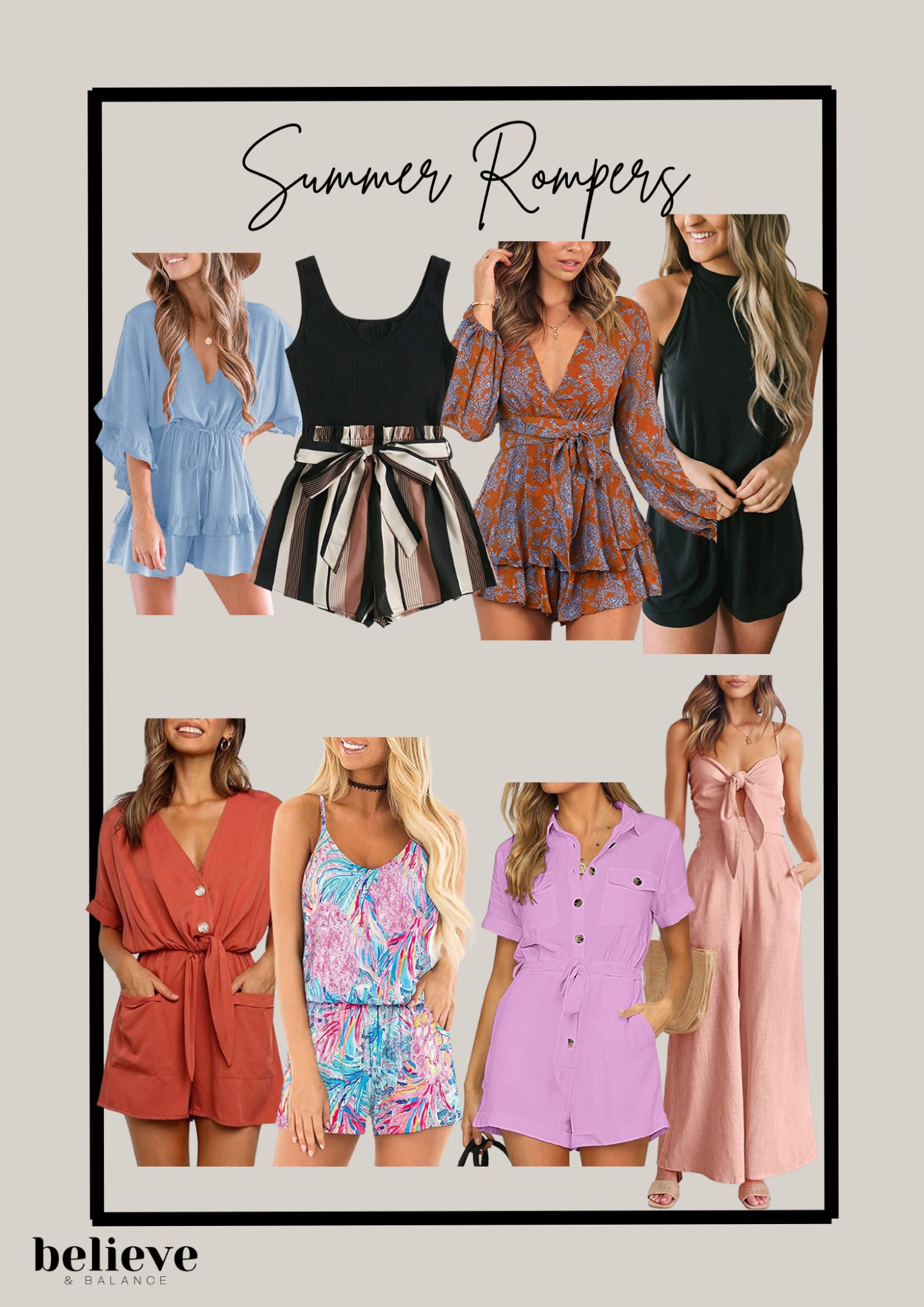 This summer rompers are super popular and make an easy summer outfit.  These cute rompers are an easy casual outfit for summer.  I love that they can be dressed up for a date night outfit or a baby shower outfit. 

#LTKSeasonal #LTKstyletip #LTKFind