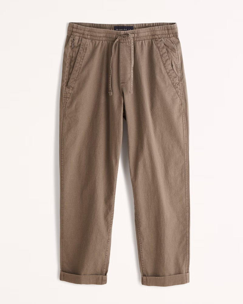 Linen-Blend Pull-On Pant | Abercrombie & Fitch (US)
