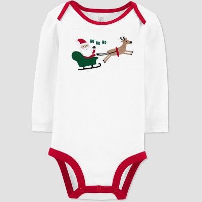 Baby Santa Reindeer Bodysuit - Just One You® made by carter's White | Target