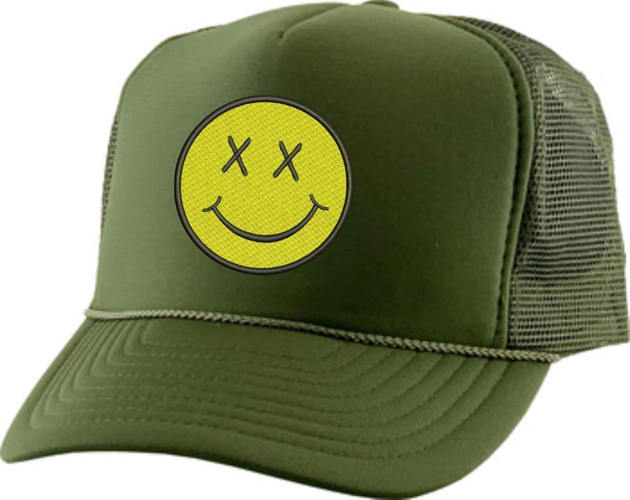 ALLNTRENDS Adult Trucker Hat Smiley Face Embroidered Baseball Cap Adjustable Snapback | Amazon (US)