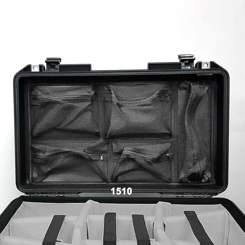 LAFENLIN Lid Organizer for Pelican 1510 Case, 5 Mesh Pockets Storage Organizer, Fits Camera Cases... | Amazon (US)