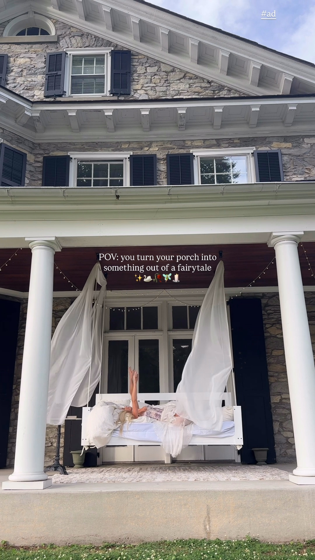 The feminine urge to turn your porch into a fairytale ✨🤍🦢🍓 

This hanging daybed has officially become everyone’s favorite spot in the house. A few simple updates, cozy layers, and a little imagination can completely transform an outdoor space.

Shop our porch refresh with Lowe’s and create a little magic right at home. ✨

#LowesPartner #homedesign #thisoldhome whimsy 

#LTKdayinmylife #LTKHome #LTKSeasonal