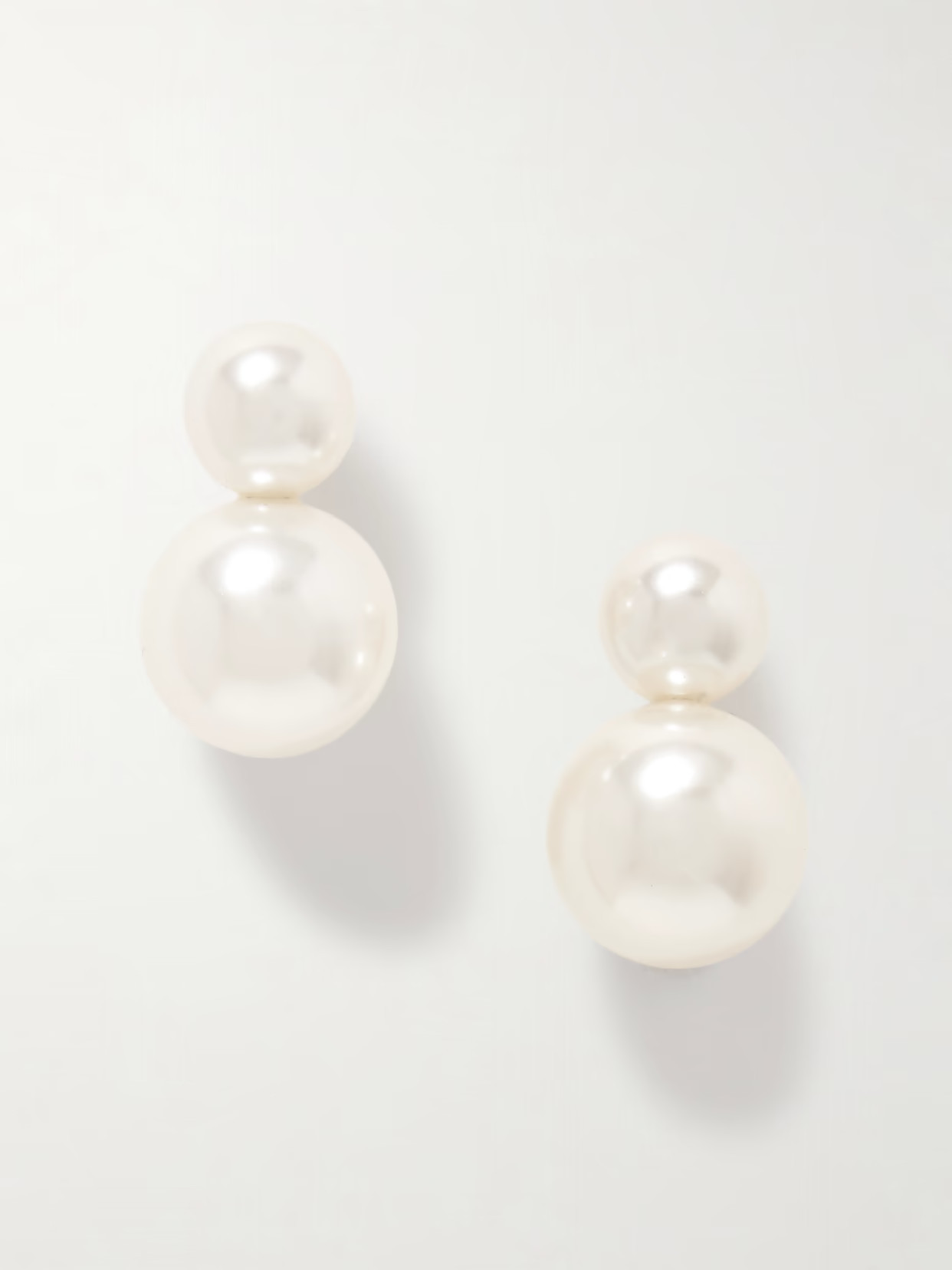 Jennifer Behr - Iris Gold-tone Faux Pearl Earrings - Ivory | NET-A-PORTER (US)