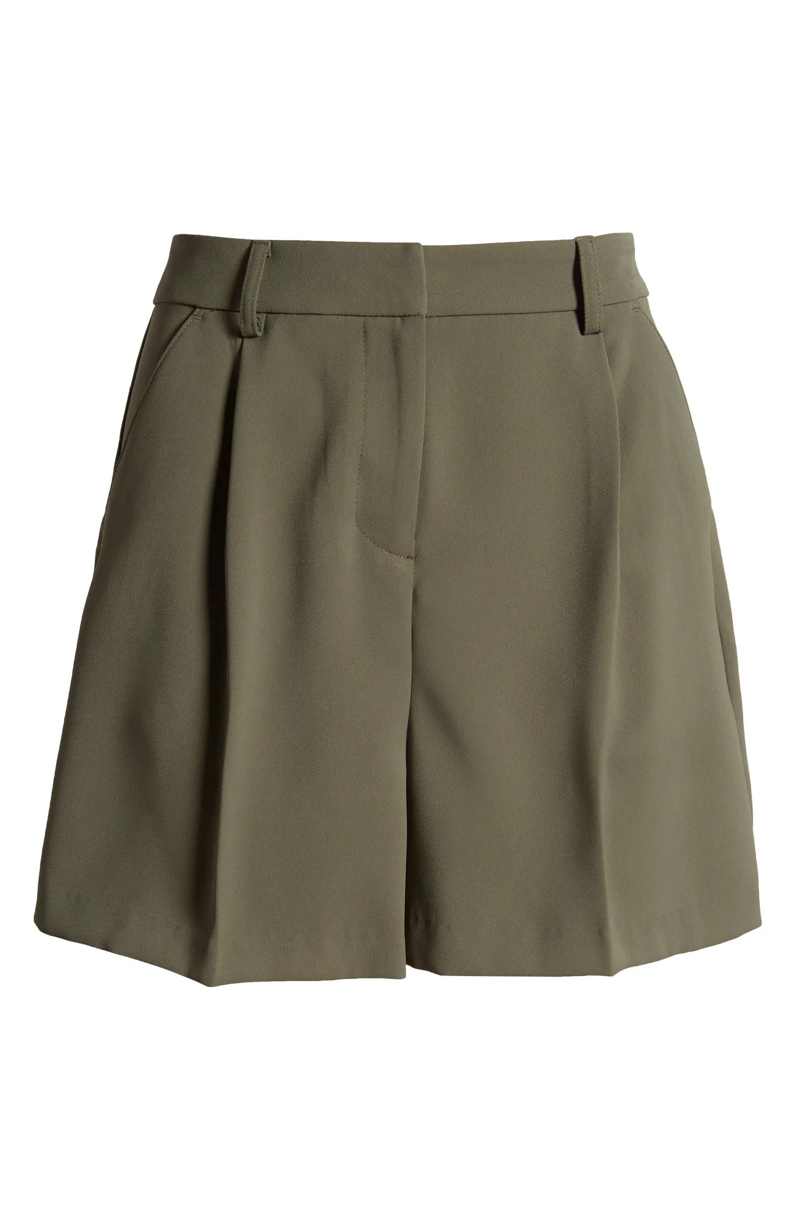 Pleated High Waist Trouser Shorts | Nordstrom