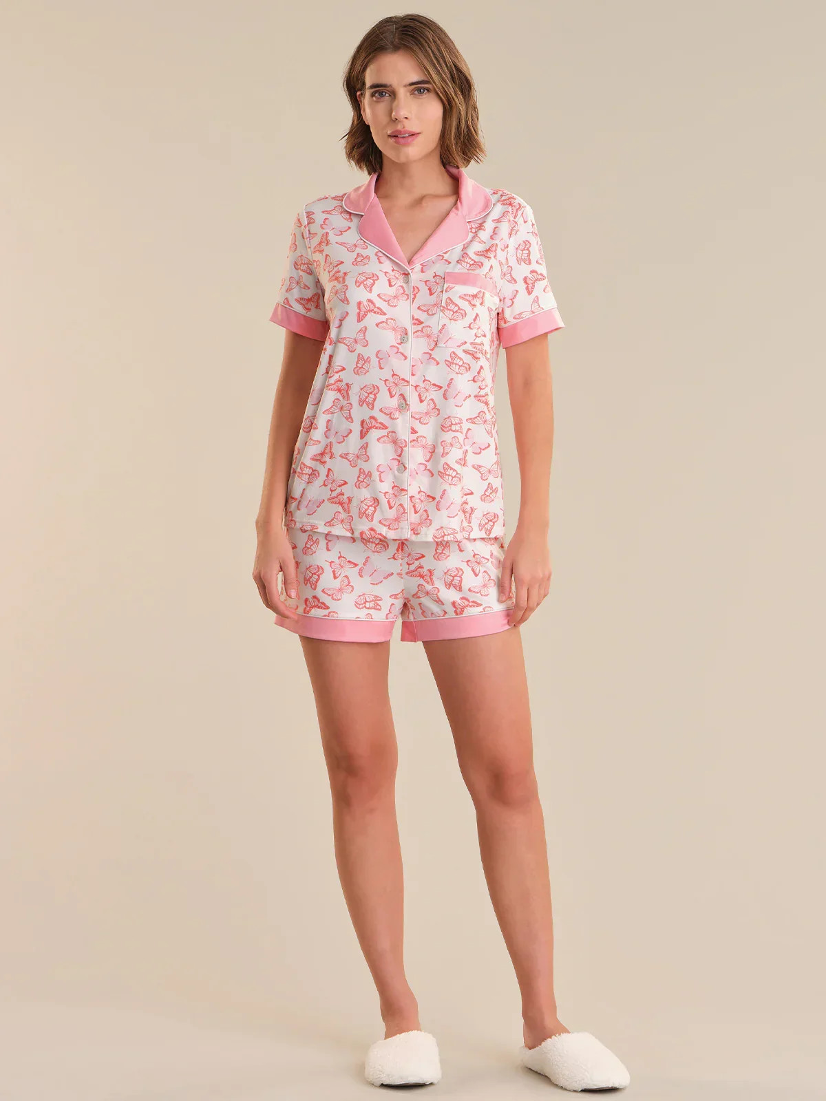 89th & Madison Butterfly Print Short Pajamas Set | 89th + Madison
