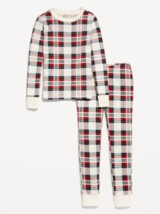 Gender-Neutral Printed Snug-Fit Pajama Set for Kids | Old Navy (US)