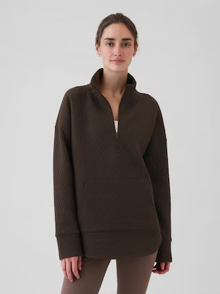 GapFit Quilted Jacquard Half-Zip Pullover | Gap (US)