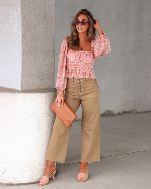 Lexington Printed Square Neck Top | VICI