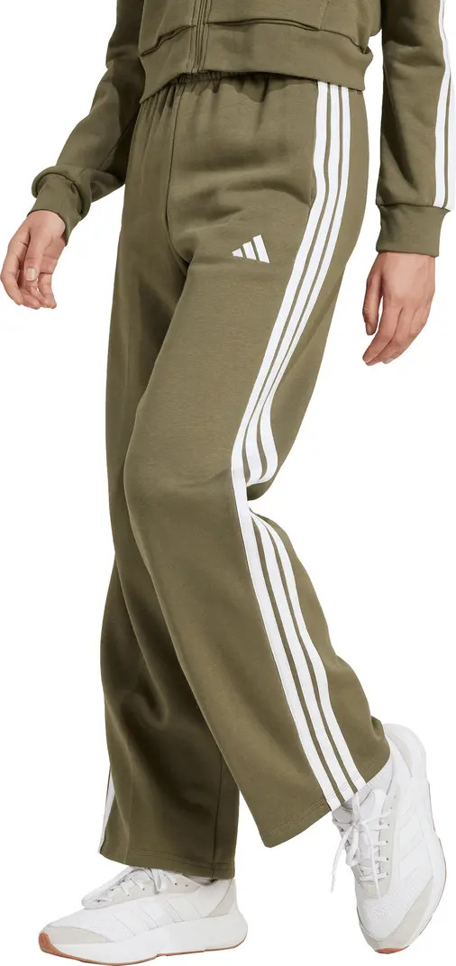 adidas Essentials 3-Stripes Open Hem Fleece Pants | Nordstromrack | Nordstrom Rack